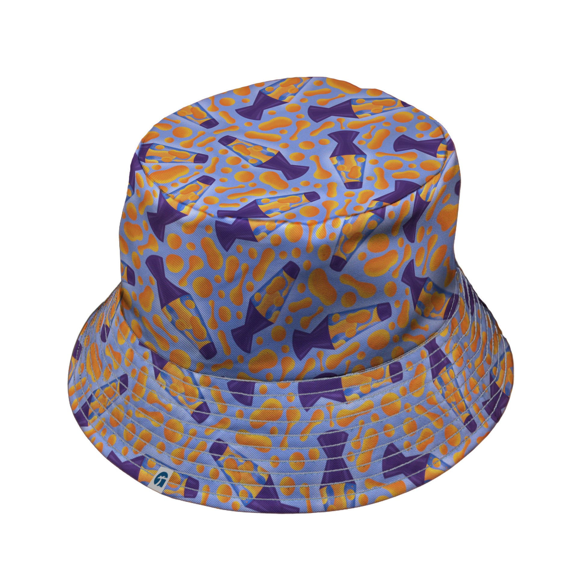Groovy Lava Lamps Light Bucket Hat Gray Stitching