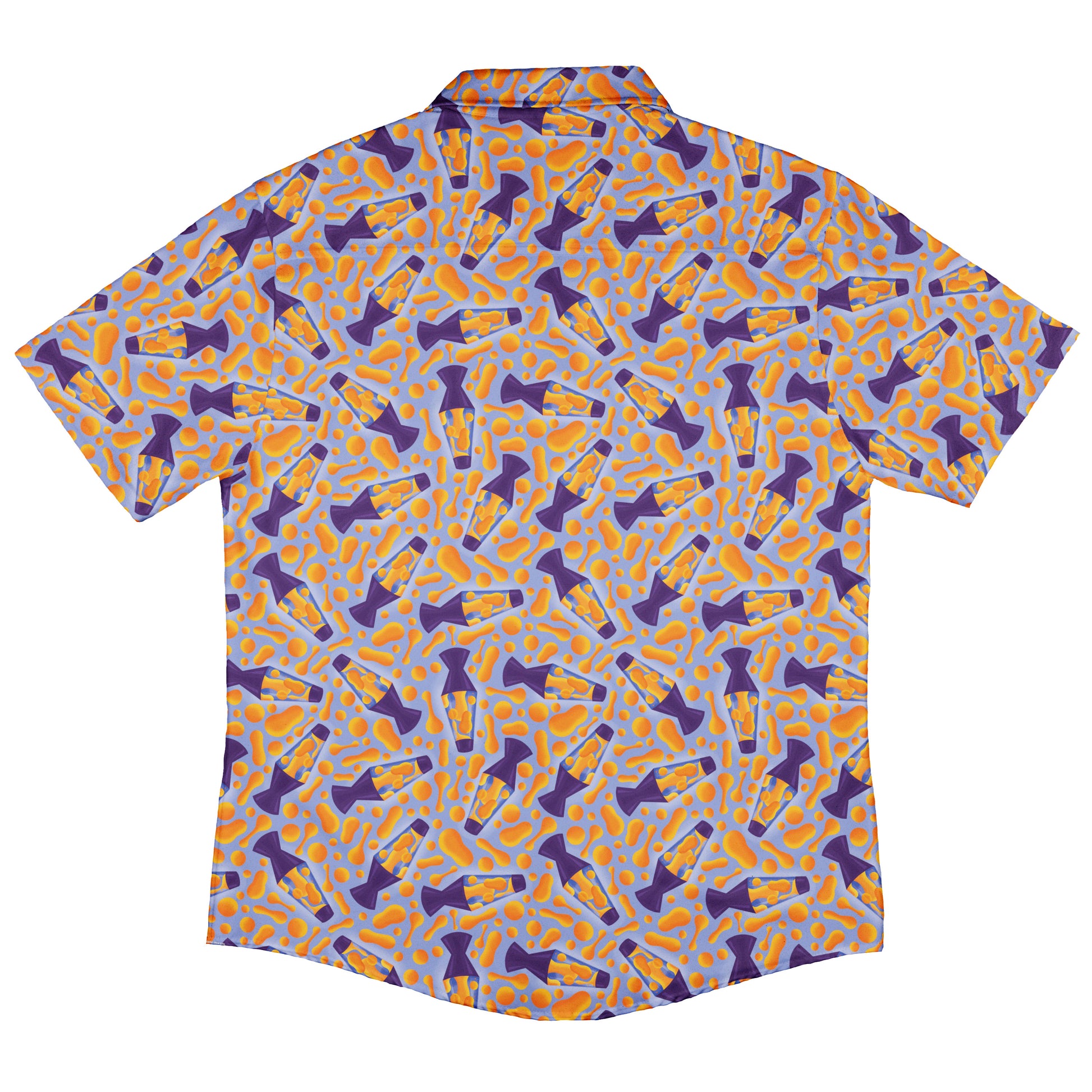 Groovy Lava Lamps Light Button Up Shirt Back