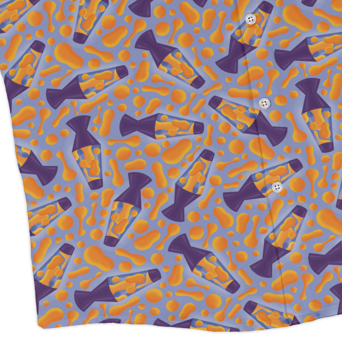 Groovy Lava Lamps Light Long Sleeve Button Up Shirt corner