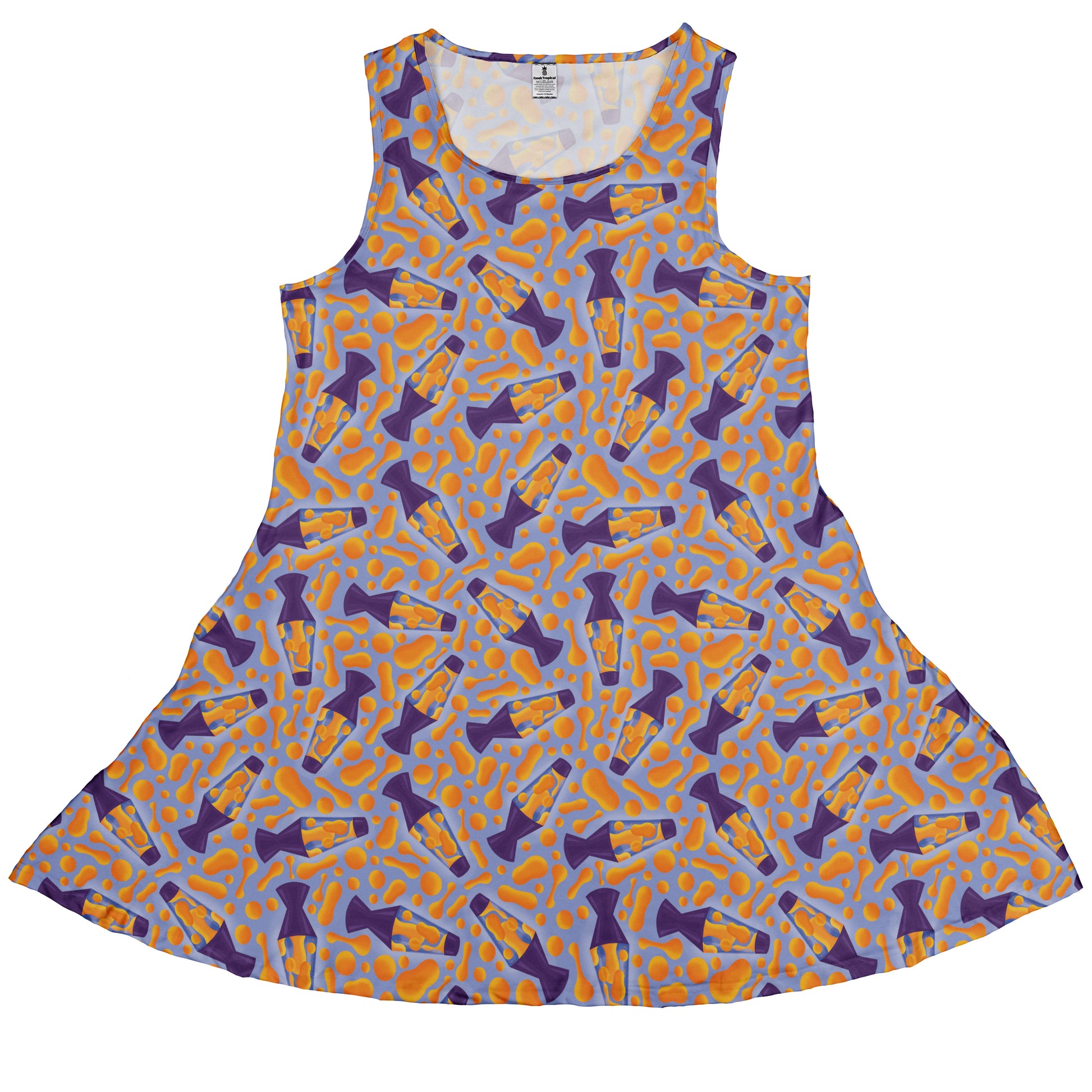 Groovy Lava Lamps Light Sleeveless Dress front