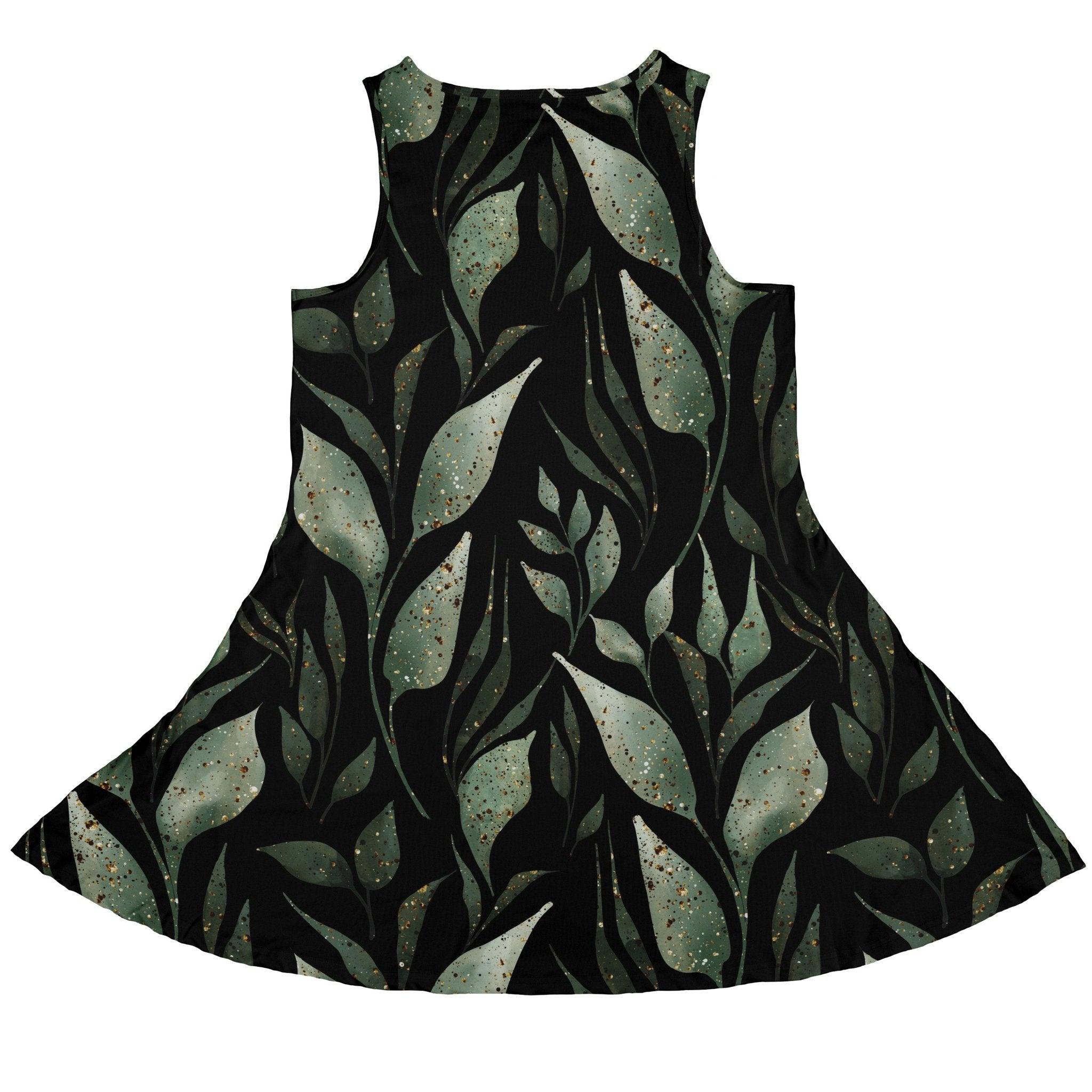 Growing Leaves Metallic Specs Dress Geek Nerd Botany Print lx - C Simple Patterns