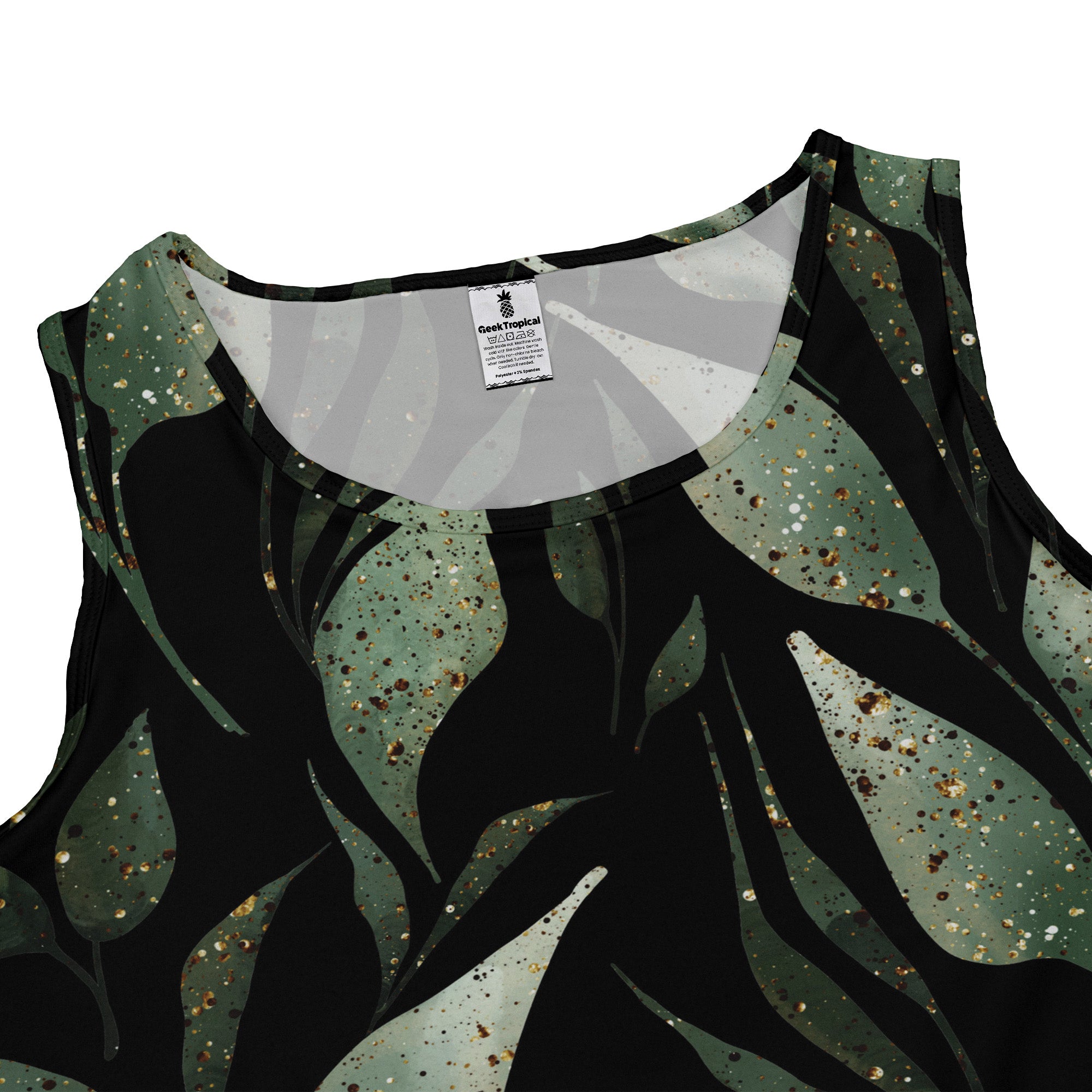 Growing Leaves Metallic Specs Dress Geek Nerd Botany Print lx - C Simple Patterns