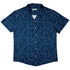 Guitar Blossoms Blue Button Up Shirt - adult sizing - Design by Dunking Toast - music print