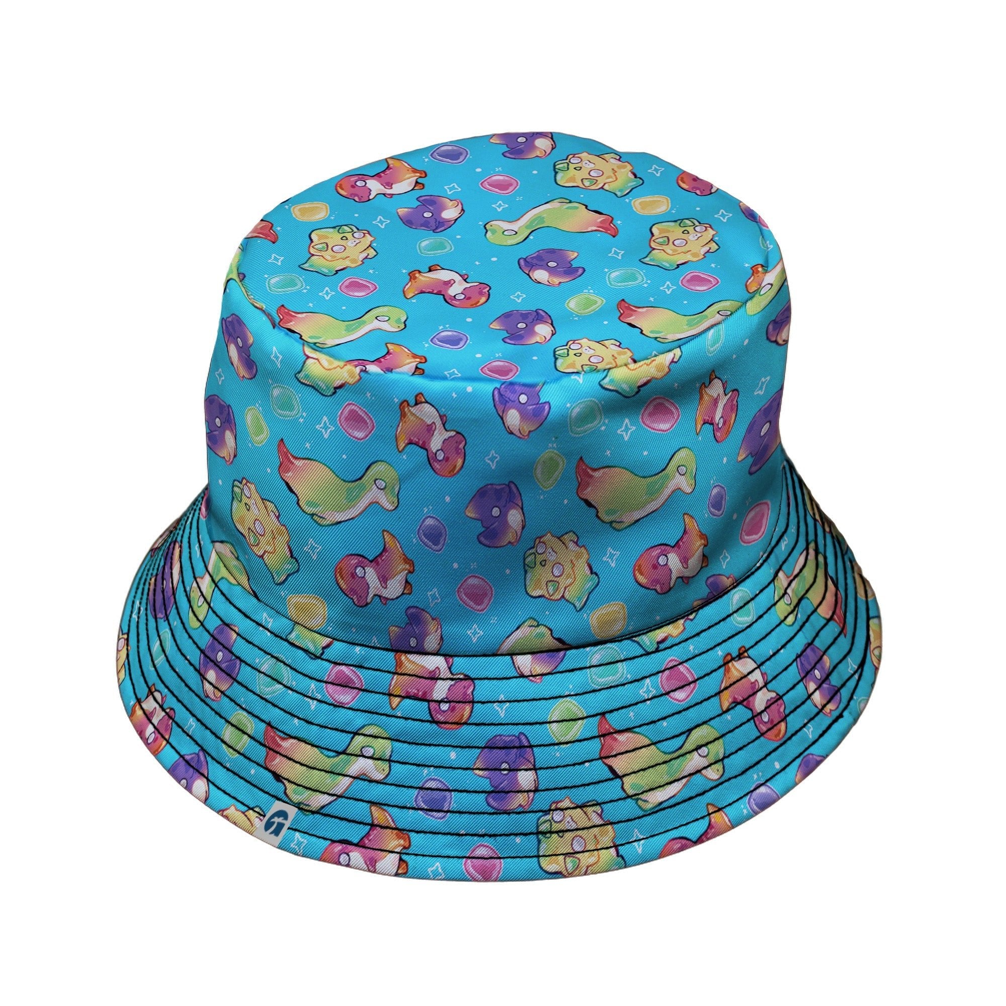Gum Drop Dinos Bucket Hat Geek Nerd 0925 Animal Patterns Design by Ardi Tong