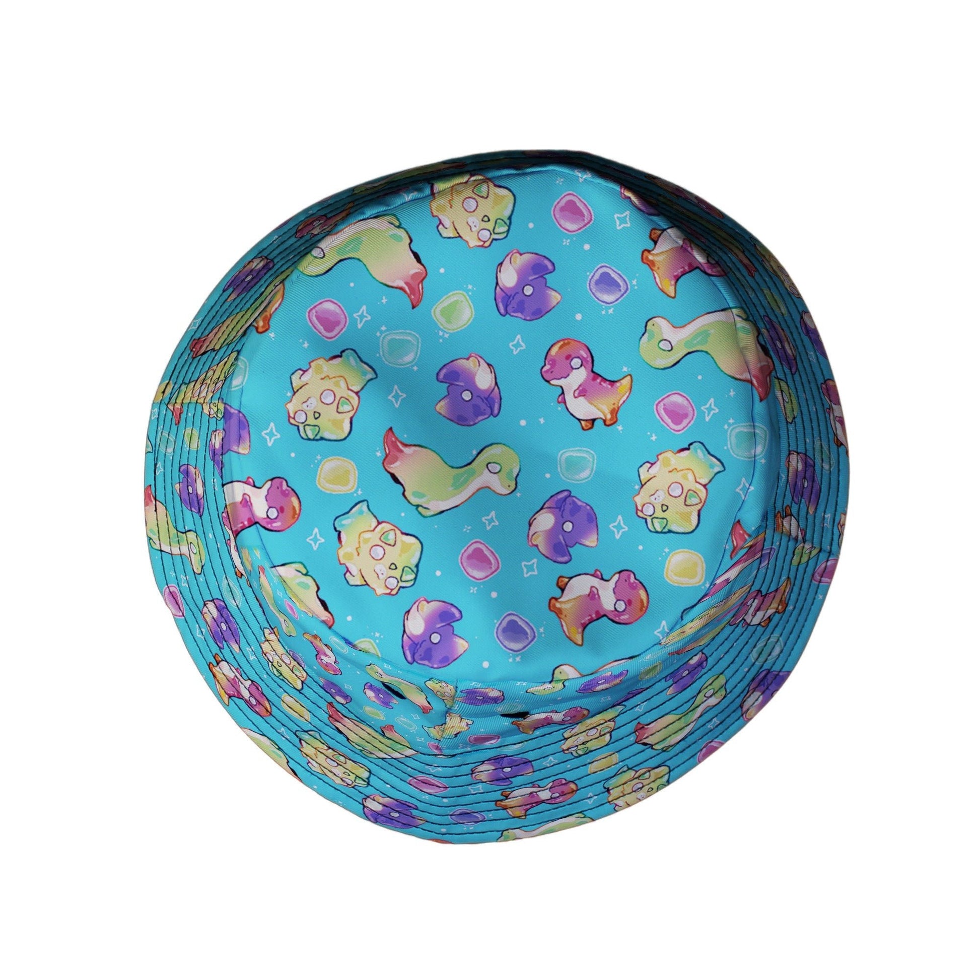 Gum Drop Dinos Bucket Hat Geek Nerd 0925 Animal Patterns Design by Ardi Tong