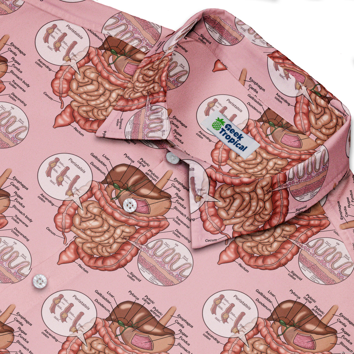 Gut Instincts Flesh Button Up Shirt Neck
