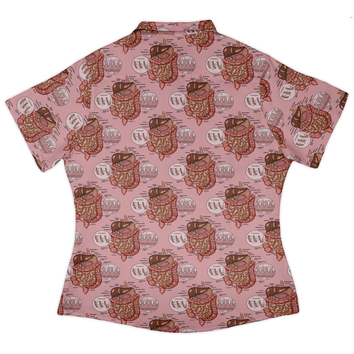 Gut Instincts Flesh Curvy Button Up Shirt womens back