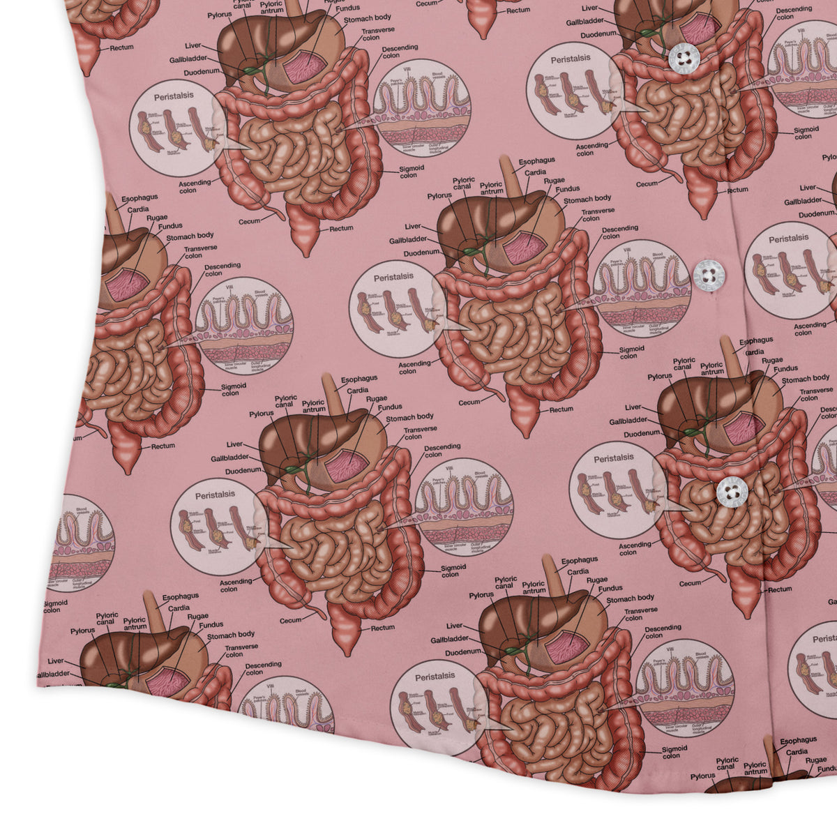 Gut Instincts Flesh Curvy Button Up Shirt womens corner