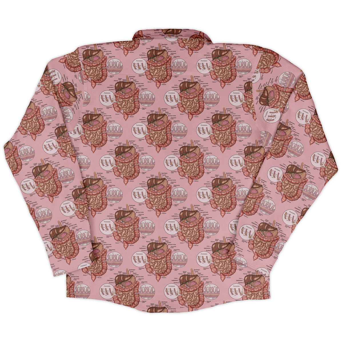 Gut Instincts Flesh Long Sleeve Button Up Shirt back