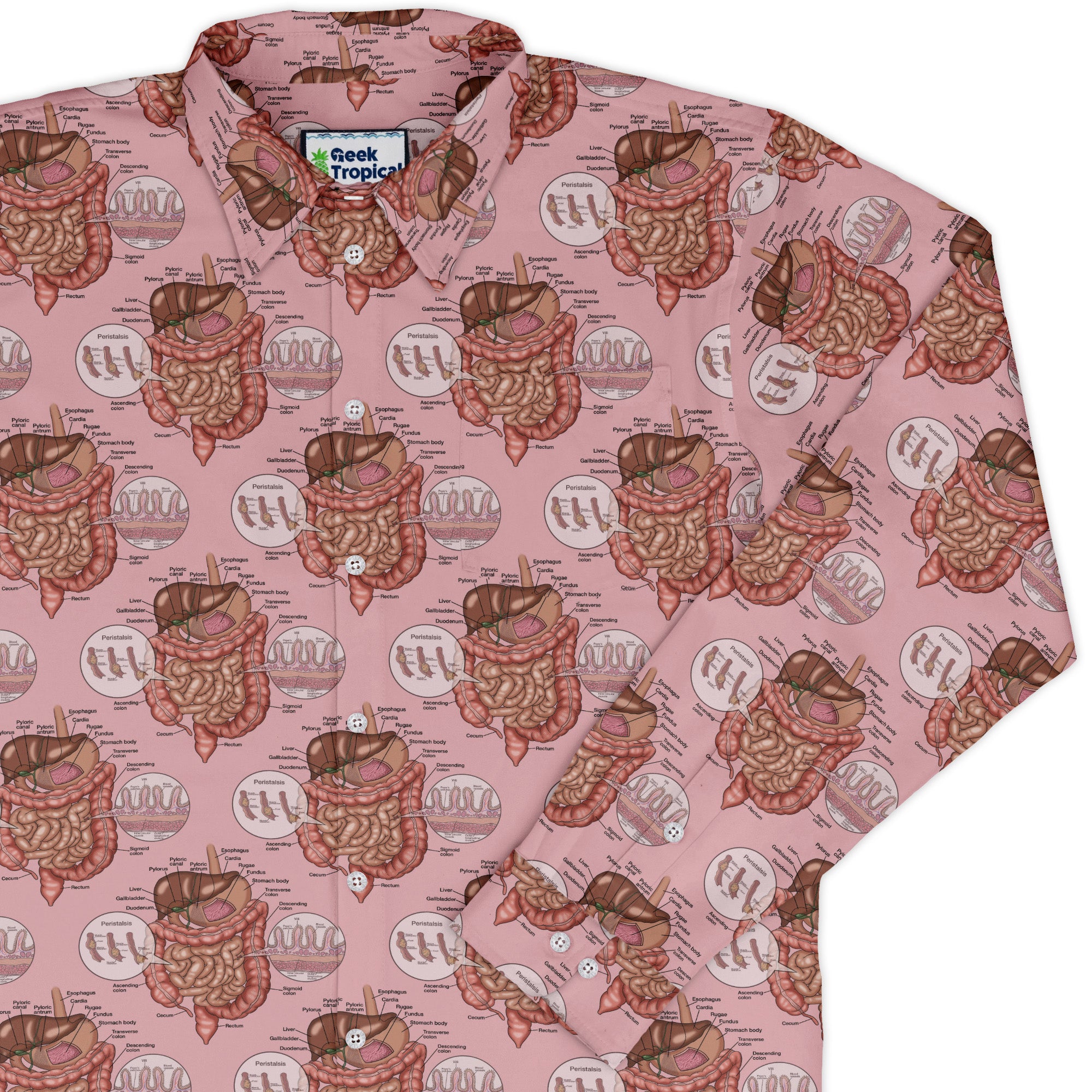 Gut Instincts Flesh Long Sleeve Button Up Shirt cover
