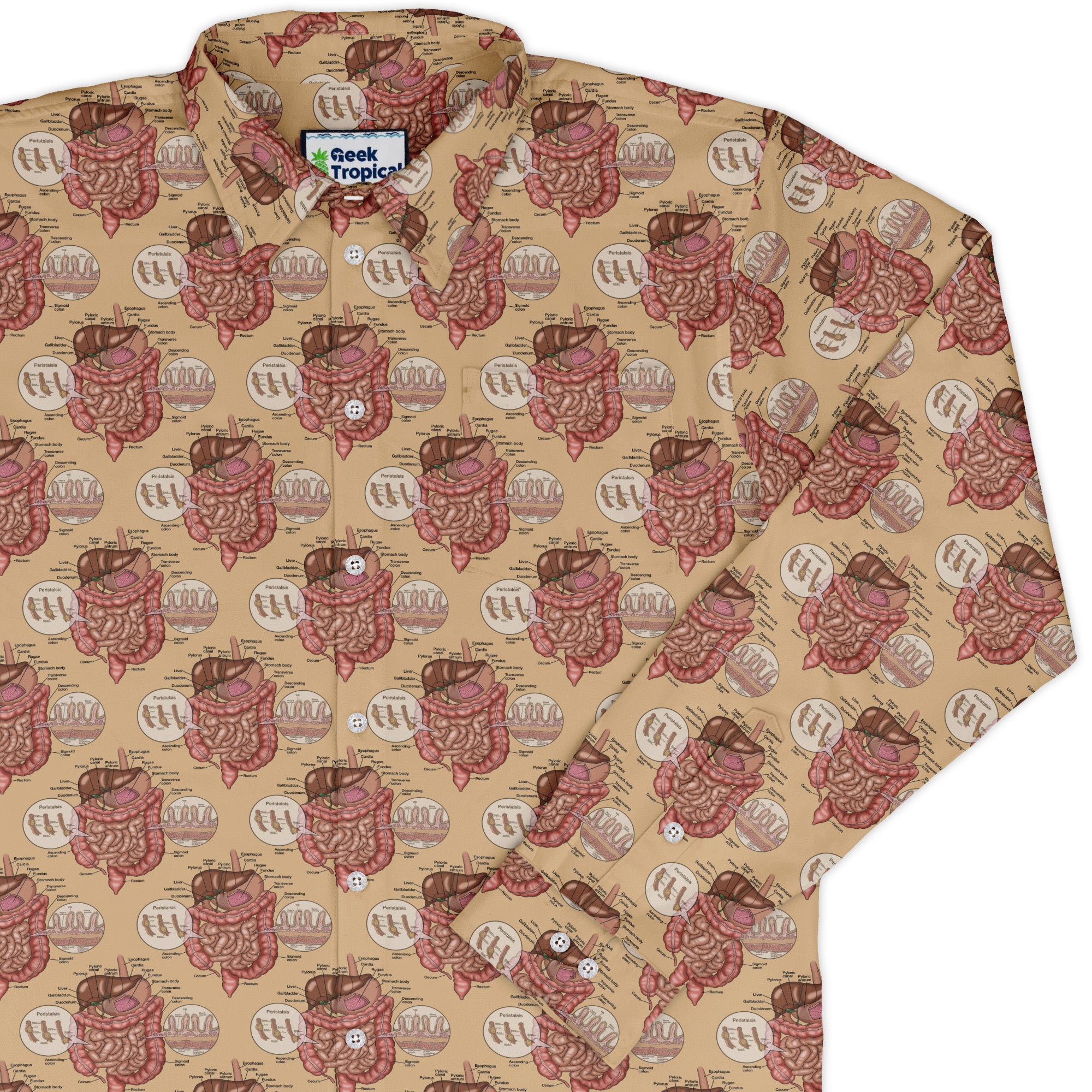 Gut Instincts Skin Long Sleeve Button Up Shirt cover