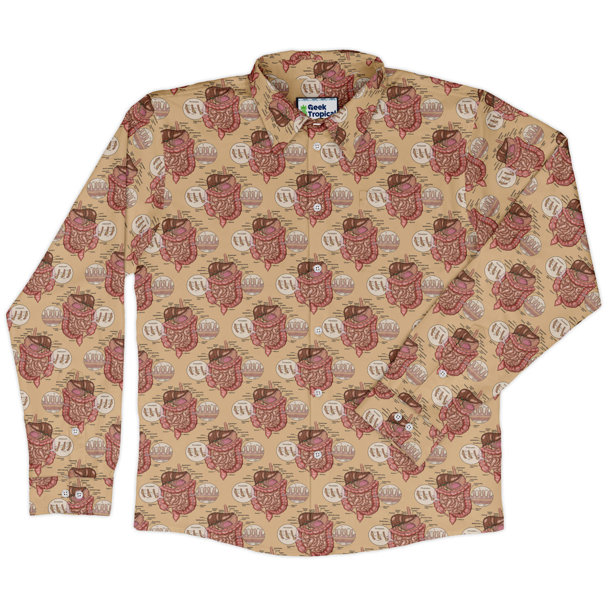 Gut Instincts Skin Long Sleeve Button Up Shirt front