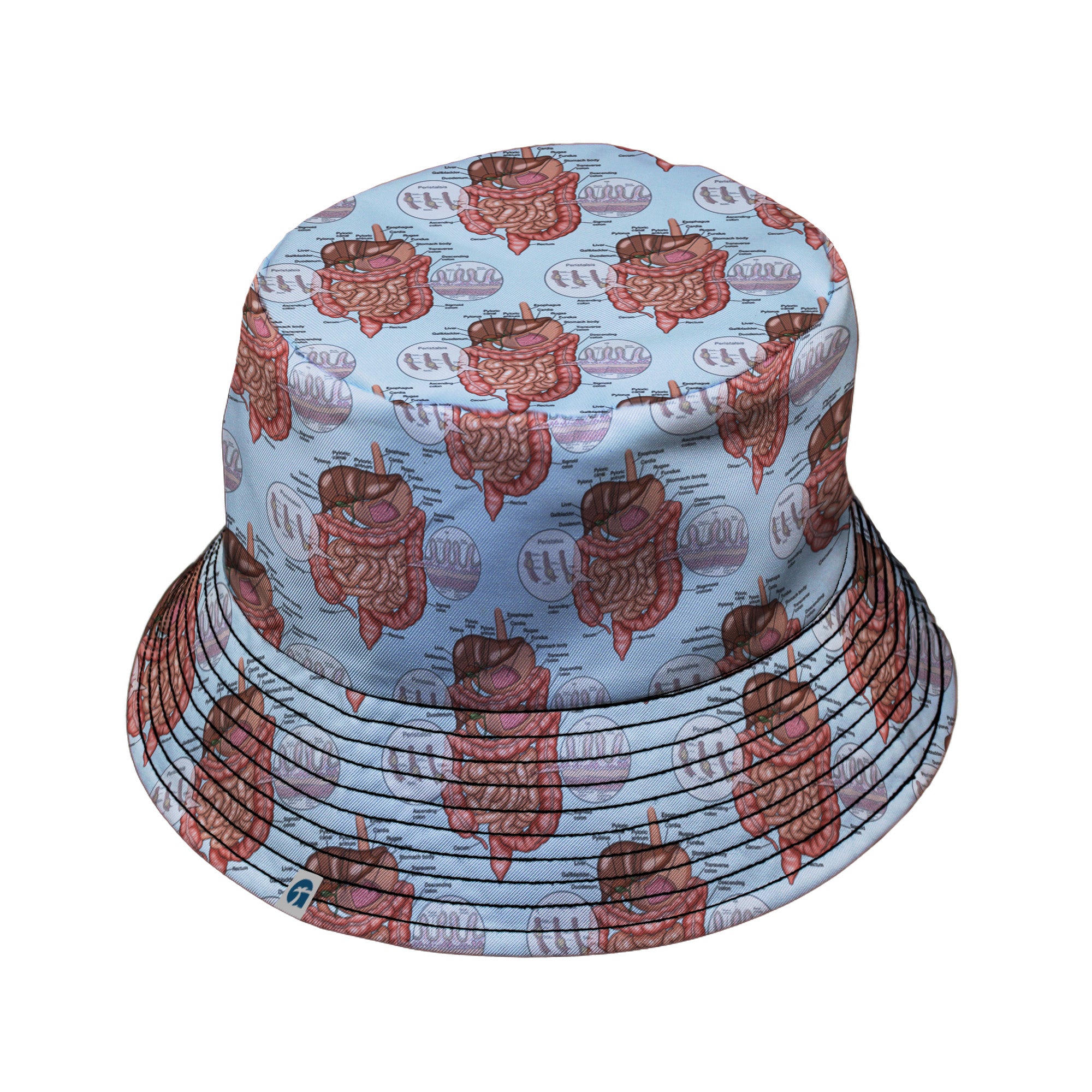 Gut Instincts Vein Bucket Hat Black Stitching