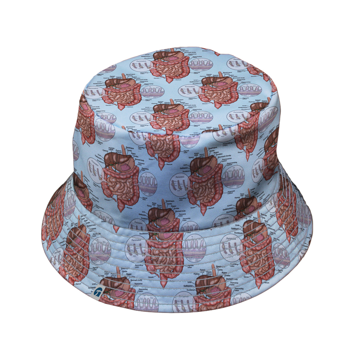 Gut Instincts Vein Bucket Hat Gray Stitching
