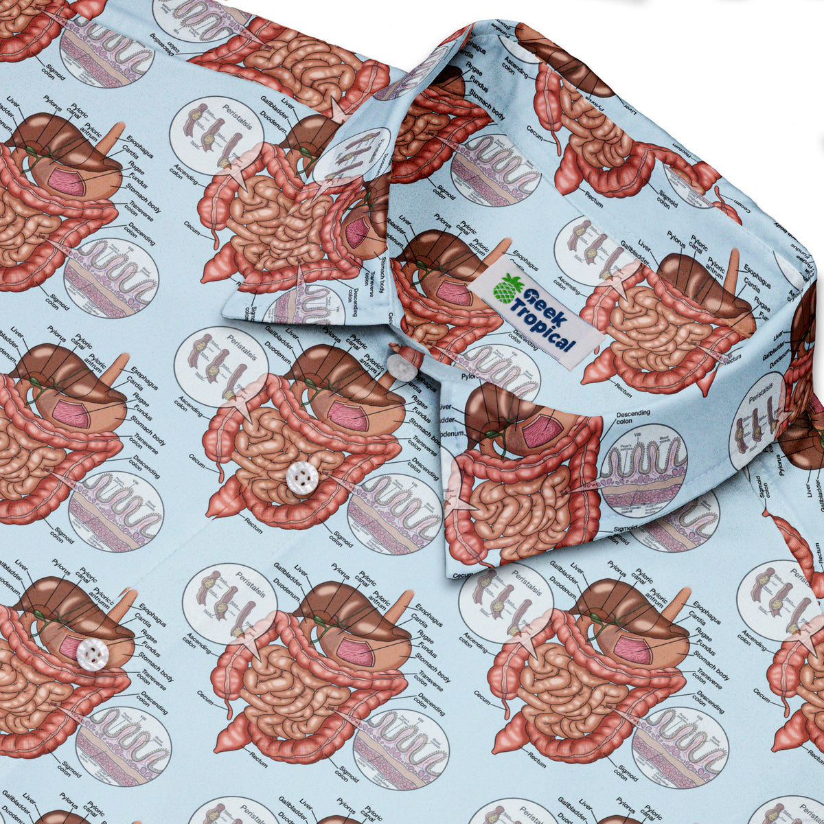 Gut Instincts Vein Button Up Shirt Neck