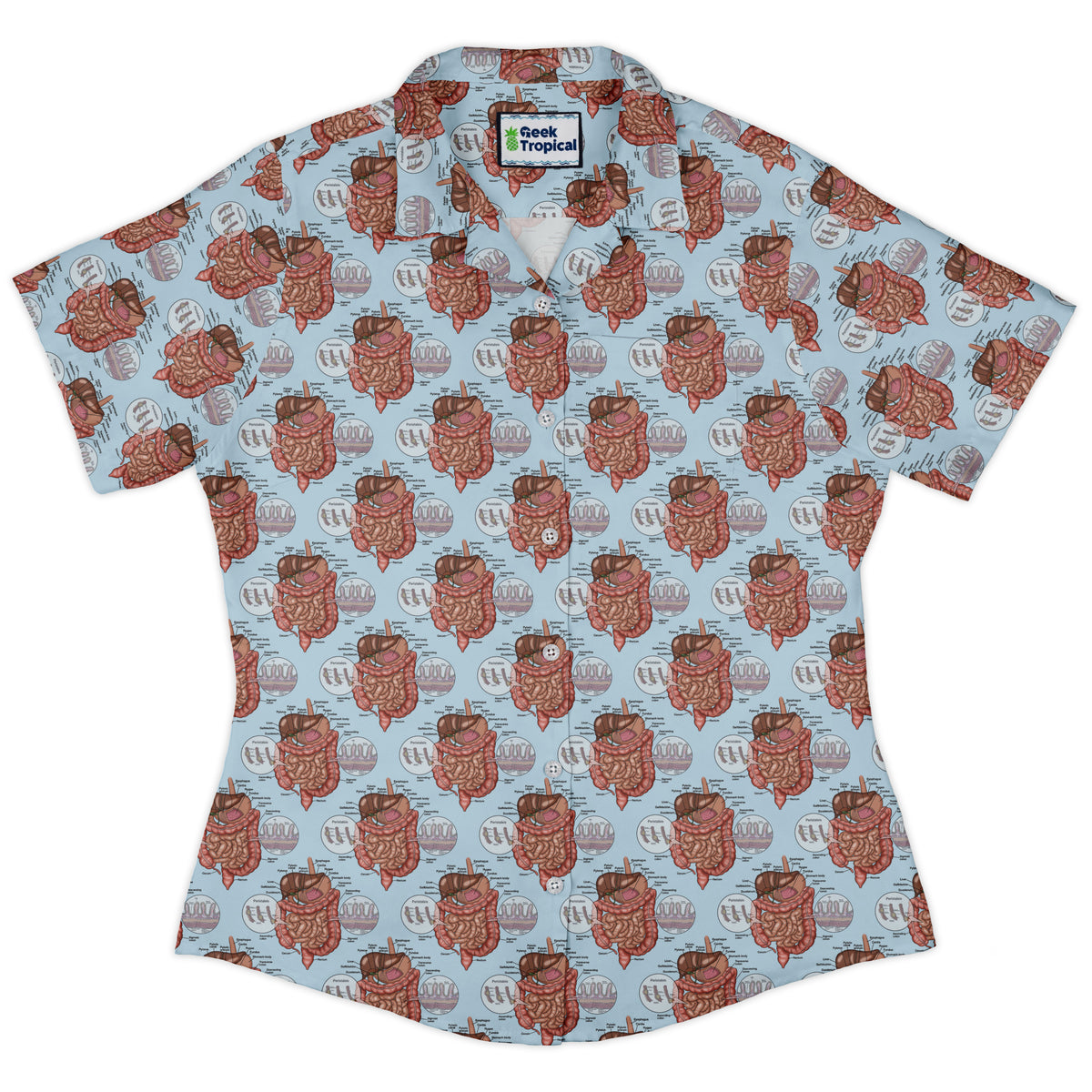 Gut Instincts Vein Curvy Button Up Shirt womens front
