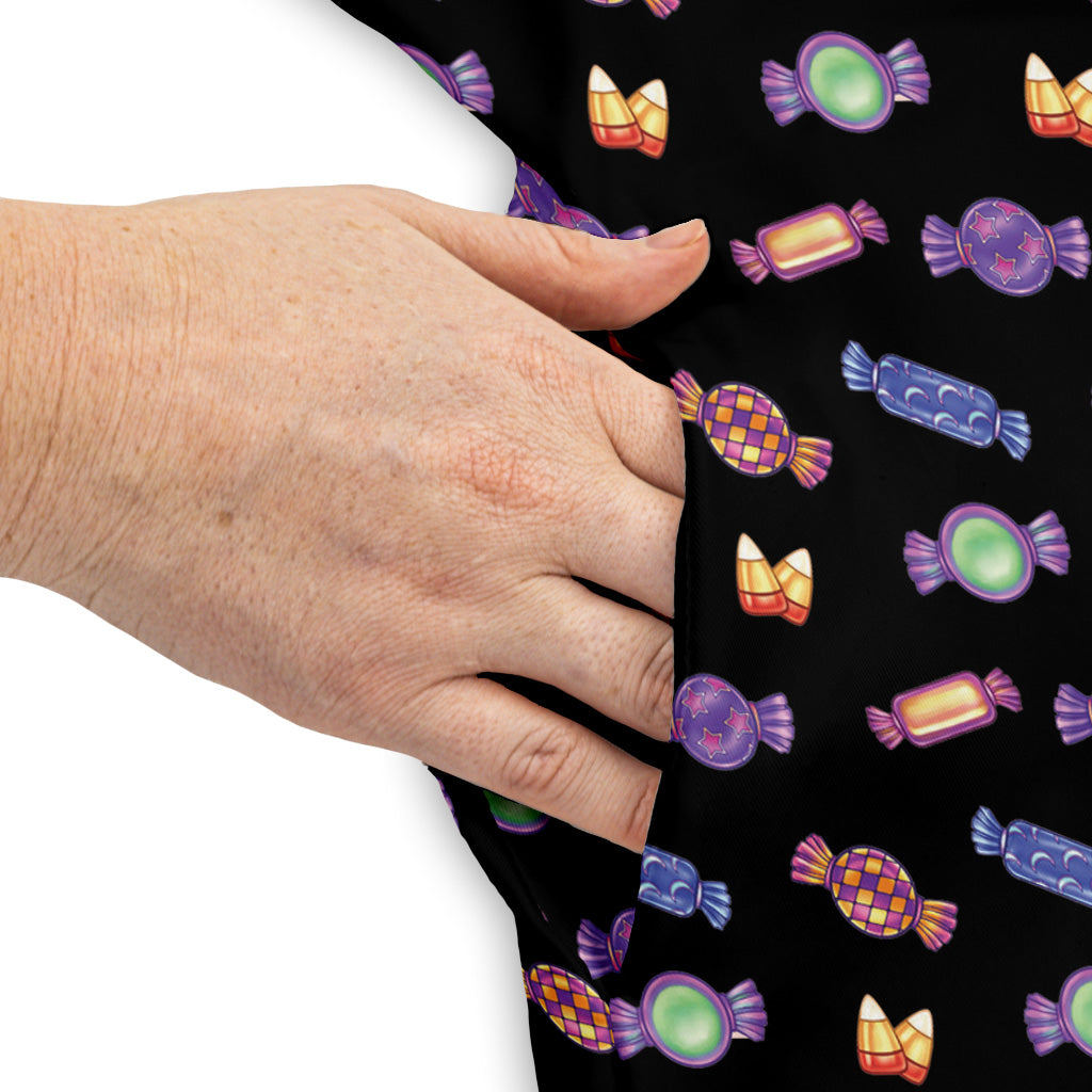 Halloween Candies Sleeveless Dress Pocket