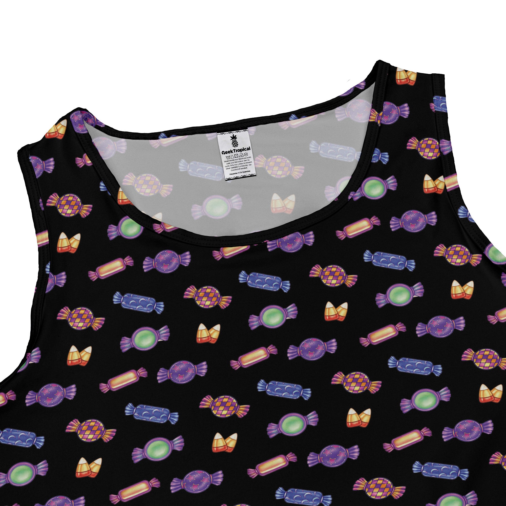 Halloween Candies Sleeveless Dress close front