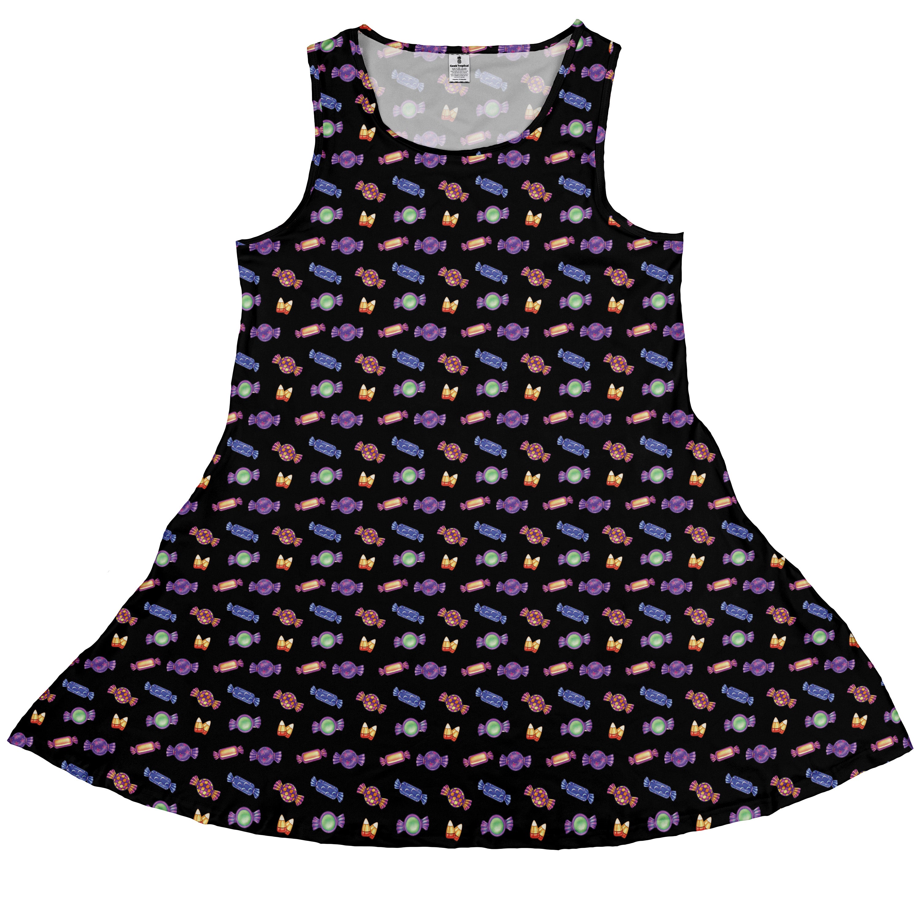 Halloween Candies Sleeveless Dress front
