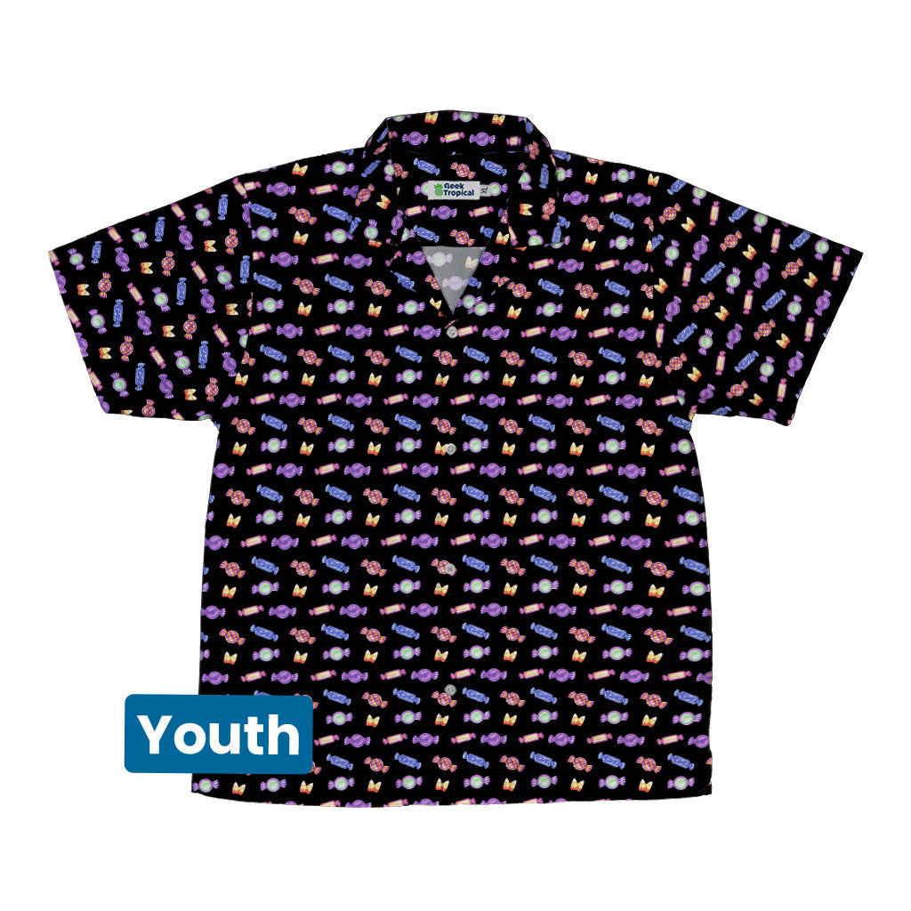 Halloween Candies Youth Hawaiian Shirt Front