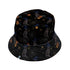 Halloween Cat Bucket Hat Gray Stitching
