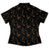 Halloween Cat Curvy Button Up Shirt womens back