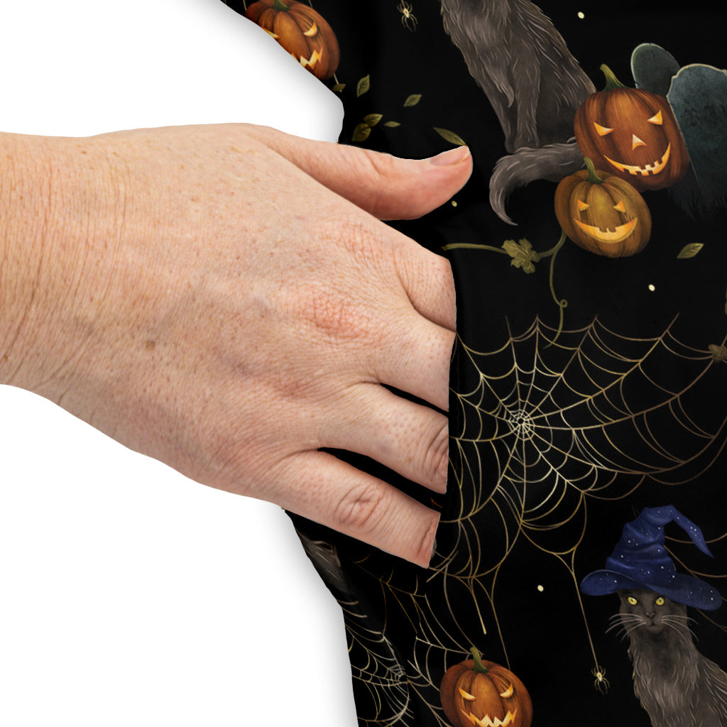 Halloween Cat Sleeveless Dress Pocket