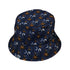 Halloween Cats Full Moon Bucket Hat Black Stitching