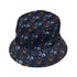 Halloween Cats Full Moon Bucket Hat Gray Stitching