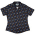 Halloween Cats Full Moon Curvy Button Up Shirt womens front