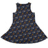 Halloween Cats Full Moon Sleeveless Dress back