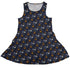 Halloween Cats Full Moon Sleeveless Dress front