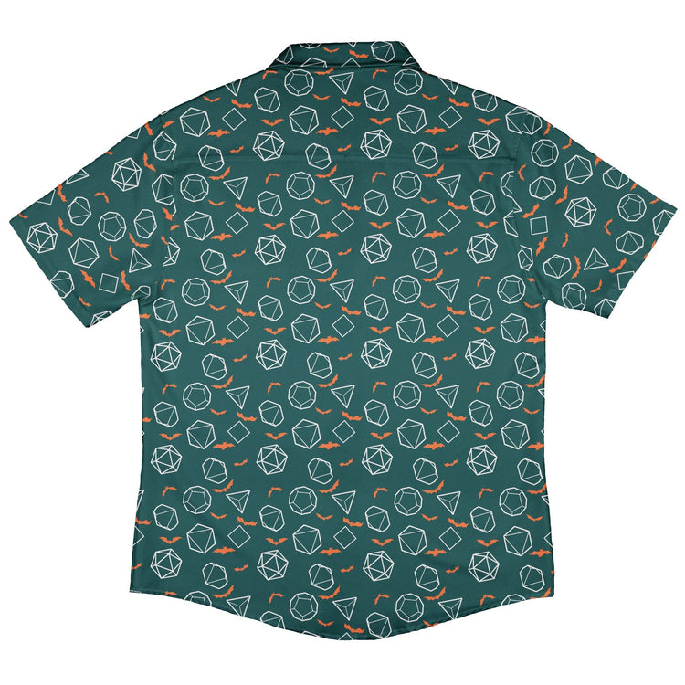 Halloween DND Dice Button Up Shirt Geek Nerd adult sizing Design by Heather Davenport dnd & rpg print