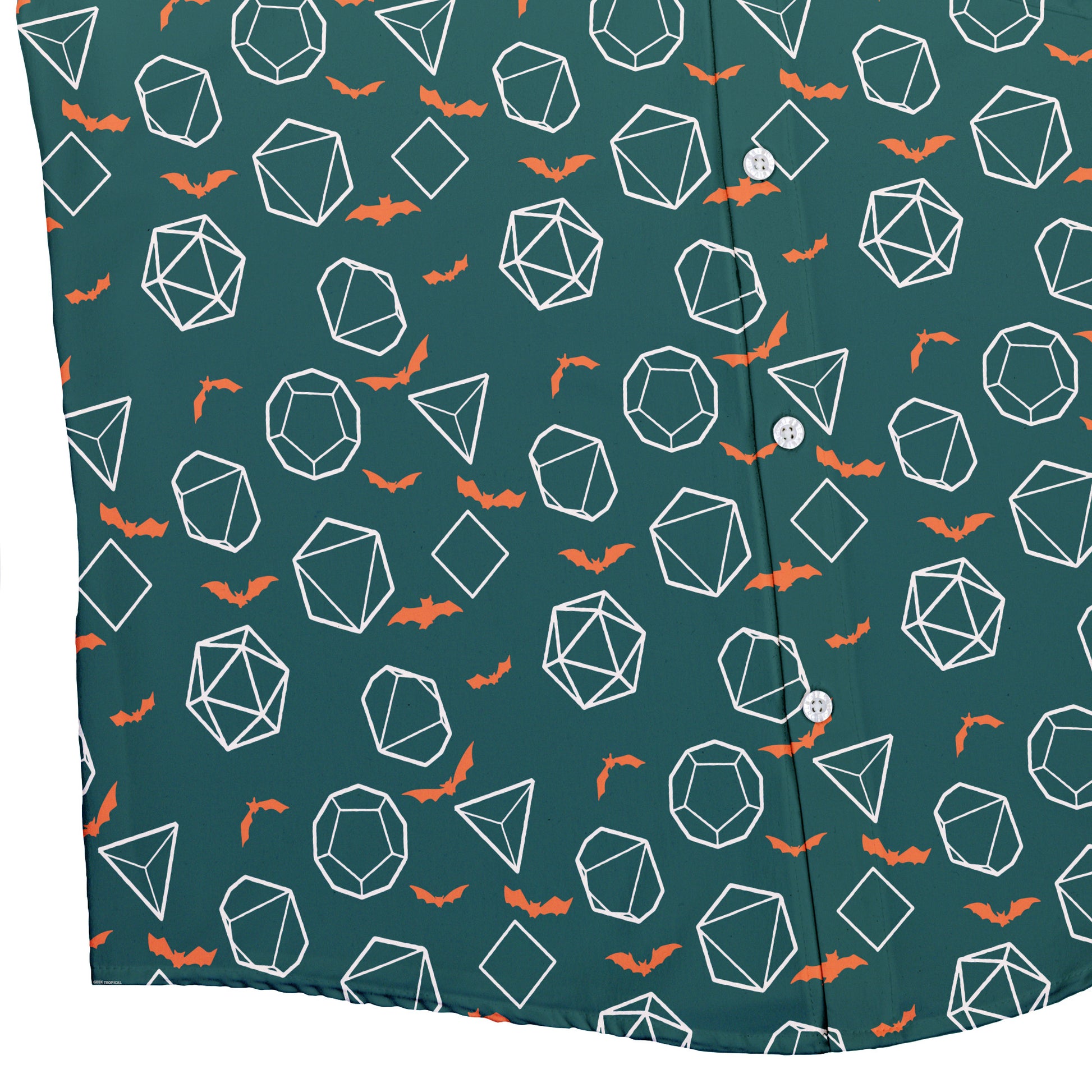 Halloween DND Dice Button Up Shirt