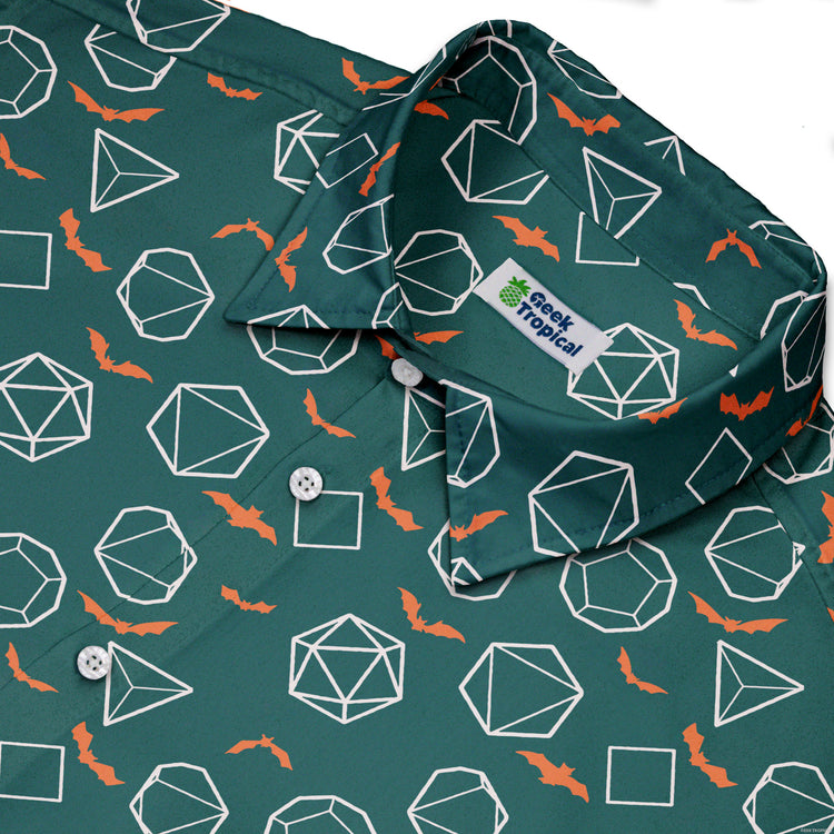 Halloween DND Dice Button Up Shirt