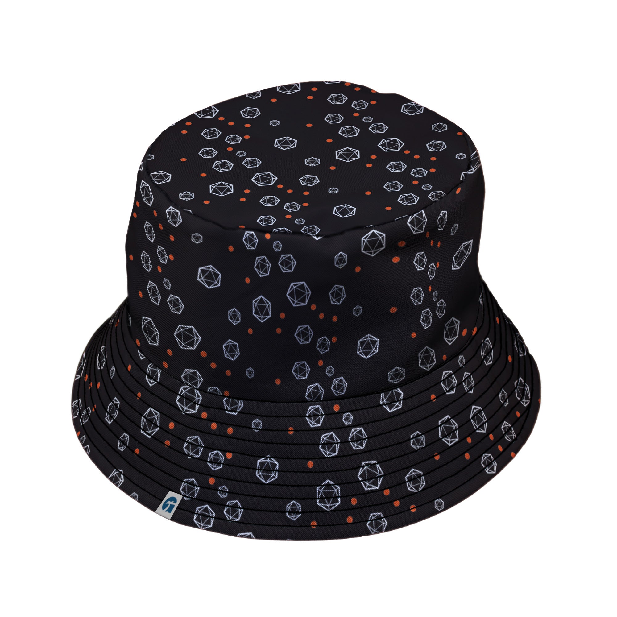 Halloween Dice Bubbles Bucket Hat Black Stitching