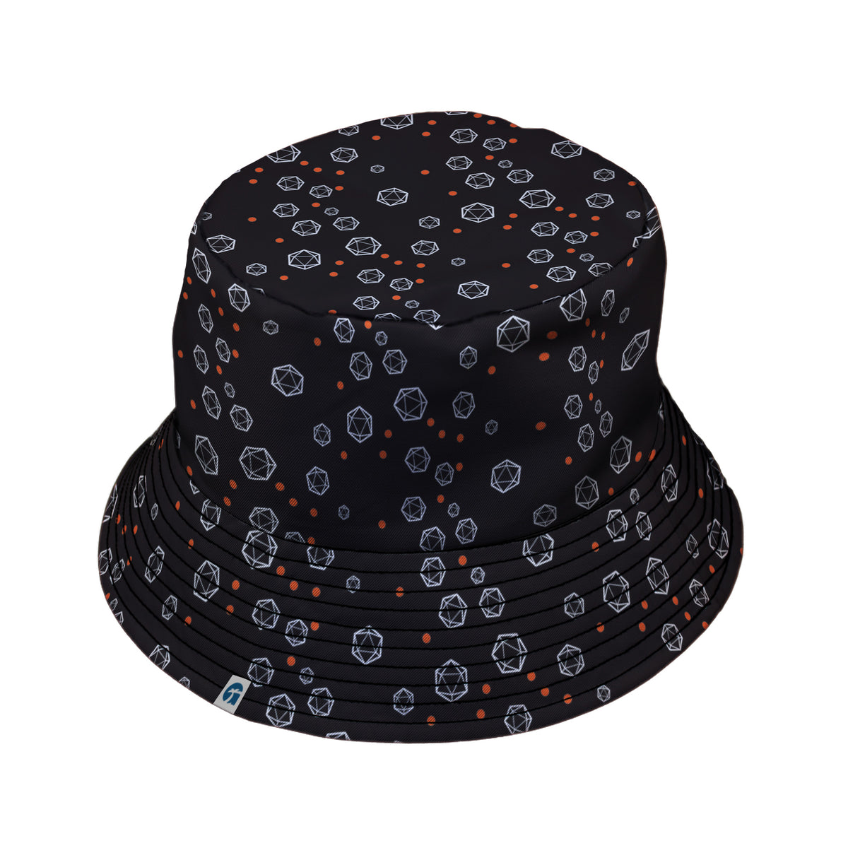 Halloween Dice Bubbles Bucket Hat Black Stitching