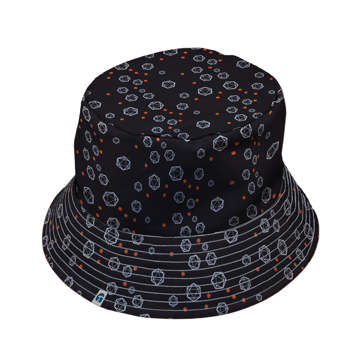 Halloween Dice Bubbles Bucket Hat Gray Stitching
