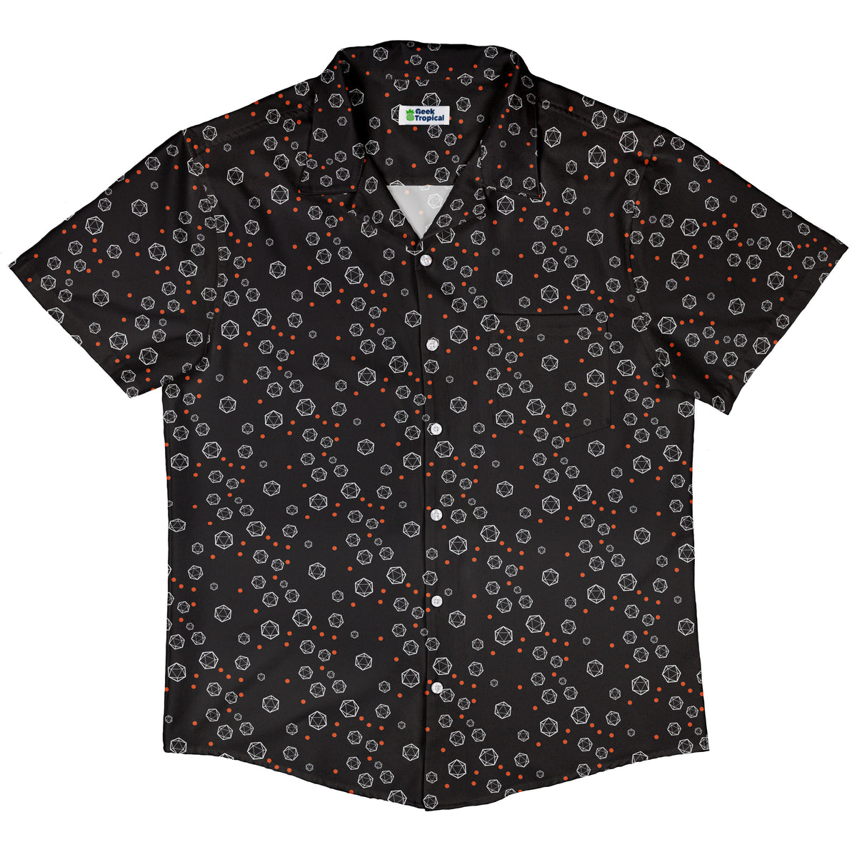 Halloween Dice Bubbles Button Up Shirt Hawaiian Front