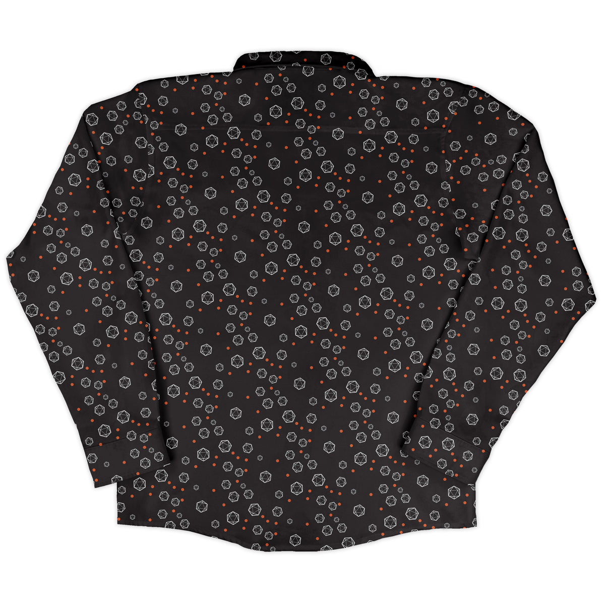 Halloween Dice Bubbles Long Sleeve Button Up Shirt back