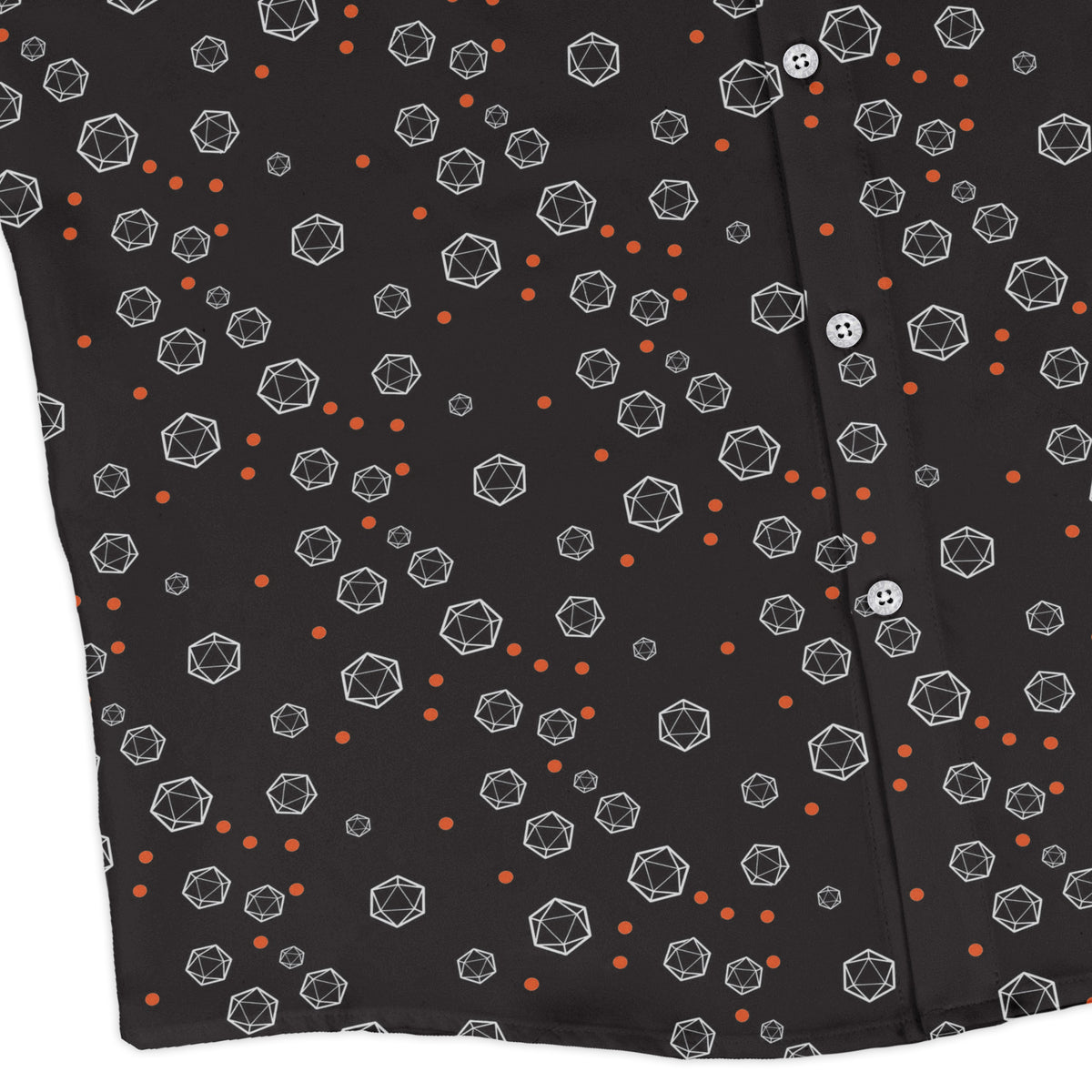Halloween Dice Bubbles Long Sleeve Button Up Shirt corner