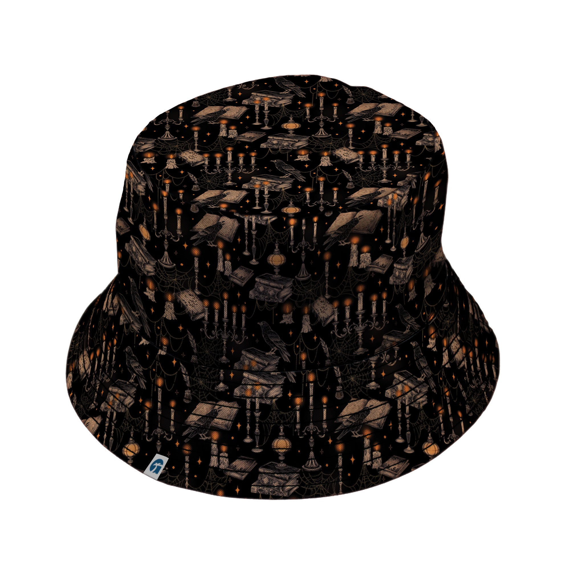 Halloween Manor Candelabra Bucket Hat Black Stitching