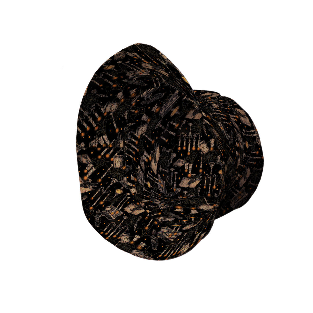 Halloween Manor Candelabra Bucket Hat Side View