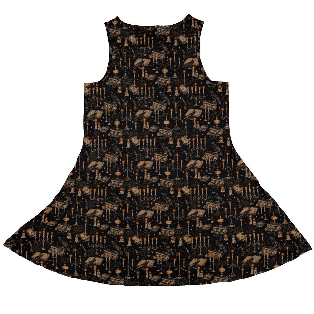 Halloween Manor Candelabra Sleeveless Dress back