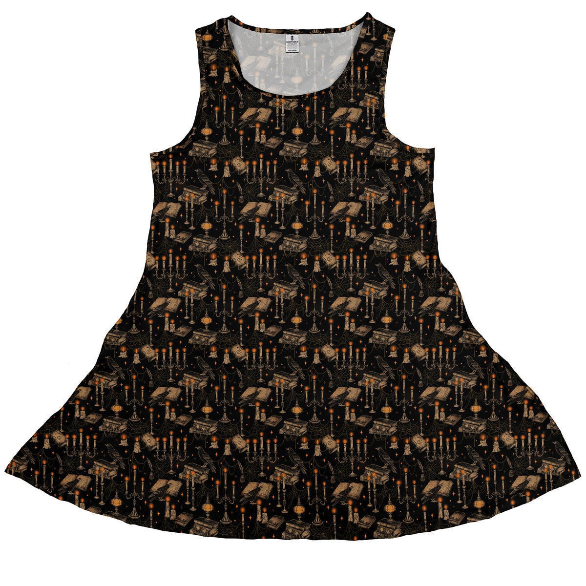 Halloween Manor Candelabra Sleeveless Dress front