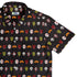 Halloween Masks Button Up Shirt Geek Nerd adult sizing halloween q4