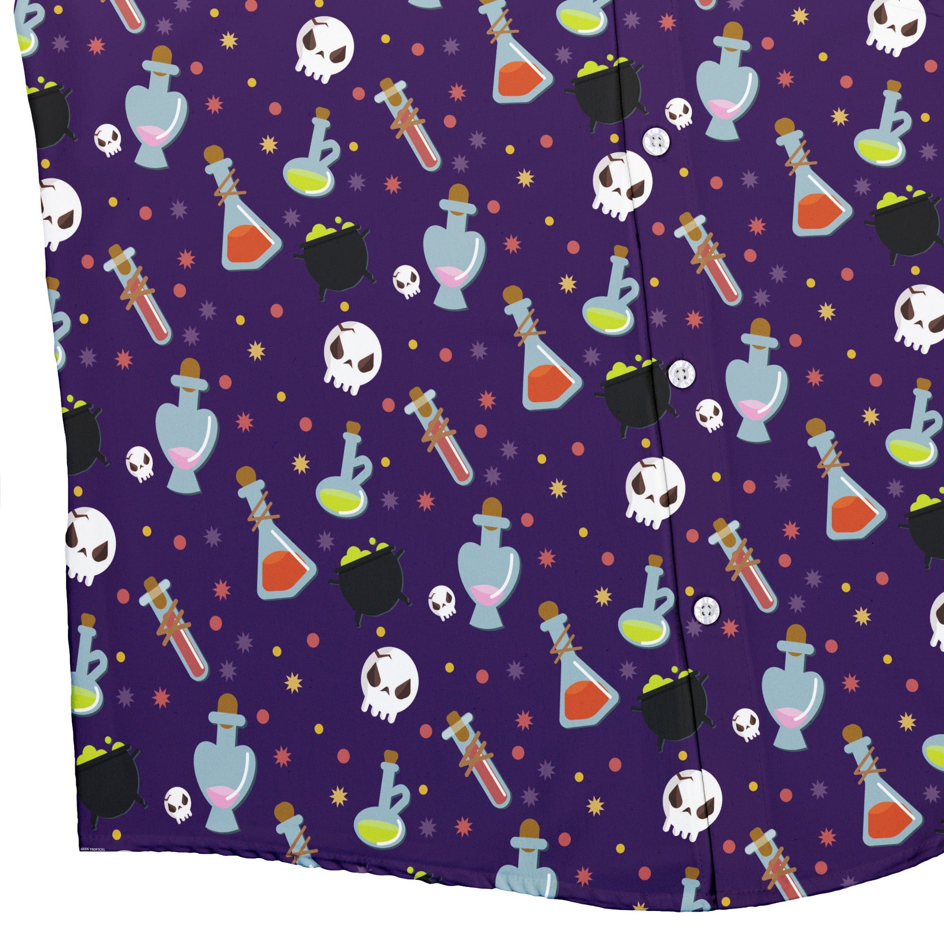 Halloween Potions Button Up Shirt Geek Nerd adult sizing halloween q4
