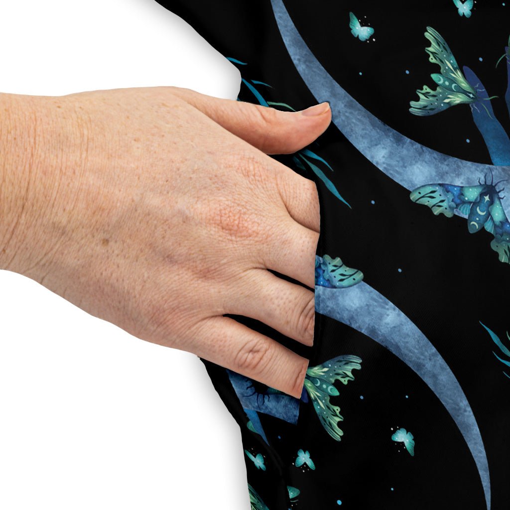 Hand on the Moon Moth Dress Geek Nerd Design by Episodic lx - C outer space & astronaut print