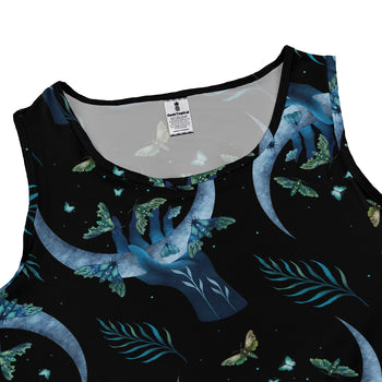 Hand on the Moon Moth Dress Geek Nerd Design by Episodic lx - C outer space & astronaut print