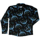 Hand on the Moon Moth Long Sleeve Button Up Shirt Geek Nerd adult sizing Design by Episodic FLOW DESC WRITING